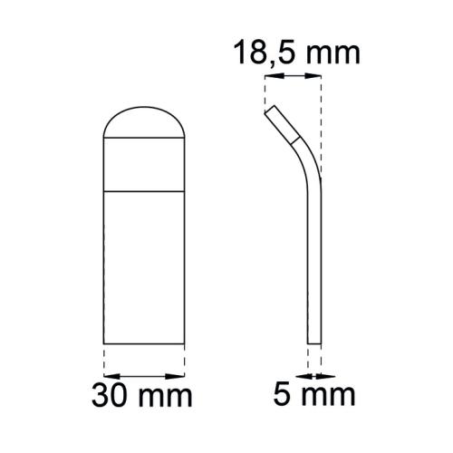 Habo Hazel Itsekiinnittyvä Koukku Musta