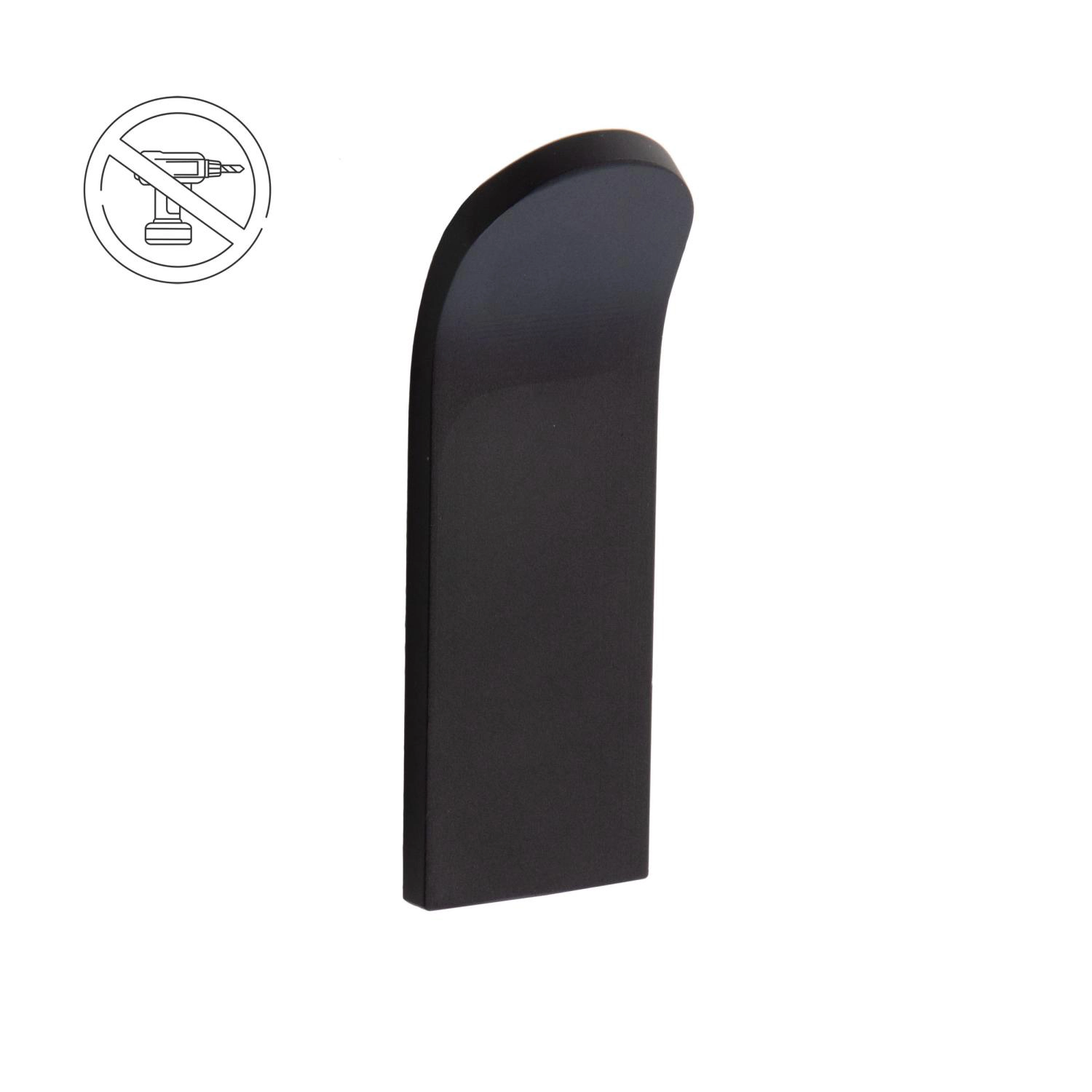 Habo Hazel Itsekiinnittyvä Koukku Musta