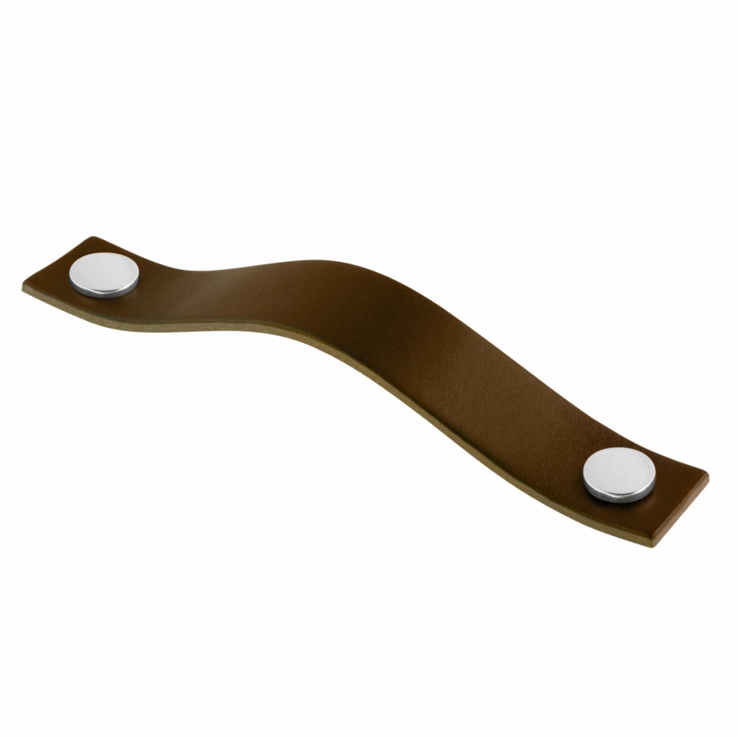 Leather handle Kitchen Brown & Chrome