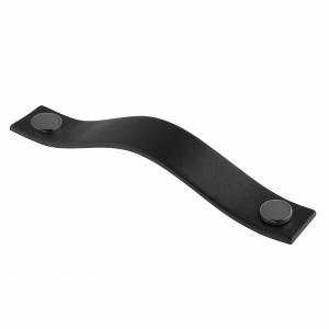 Leather handle Kitchen Black & Black