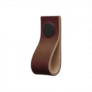 Leather loop Brown & Black Leather knob