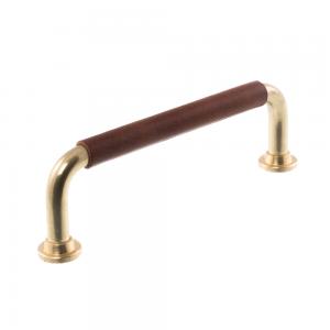 Leather handle 1353 Brass & Brown