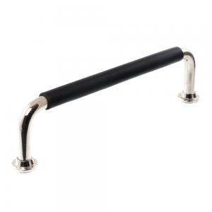 Leather handle 1353 Nickel & Black