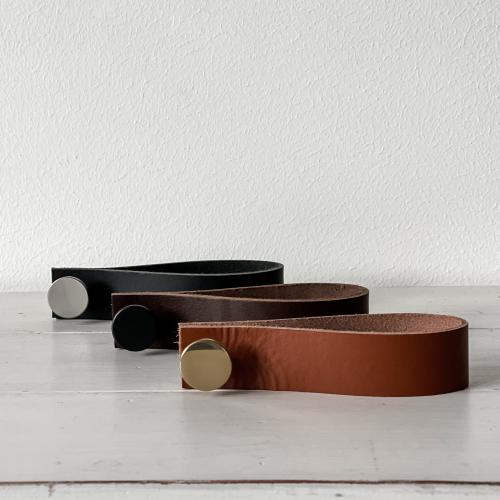 Krok Loop Läder Konjak & Mässing