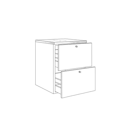 Custom-Made Kitchen Drawers Soft-Close Set 2 Drawers