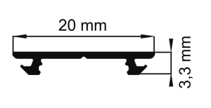 Maatttekening van opbouwaluminiumprofiel voor ledstrip