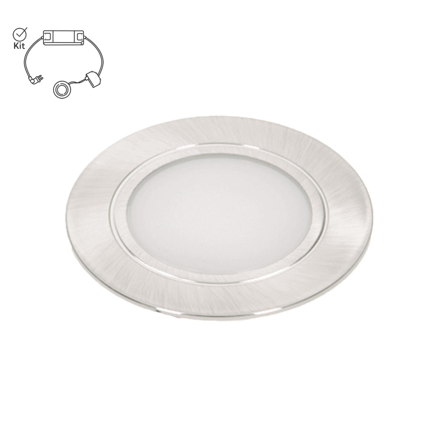 Kjøkkenbelysning LED komplett sett Matt Nikkel