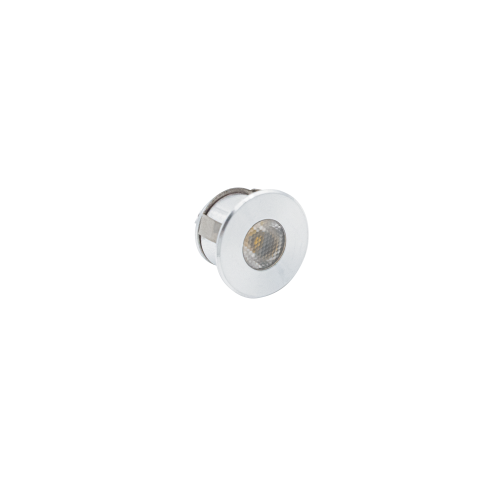 Liten spotlight i aluminium mot transparent bakgrund