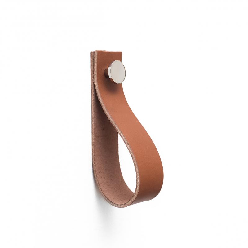 Knagg Loop Lær Cognac & Nikkel
