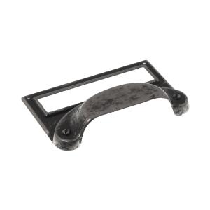 Etikettplate Skålhåndtak Svart Antikk