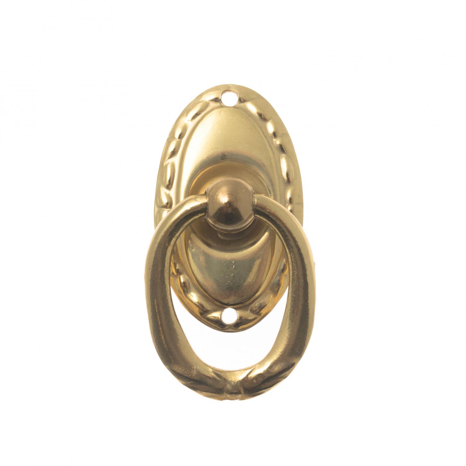 Handle Ring Art Nouveau Brass