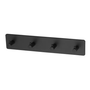 Habo Flair Self-adhesive 4-Hook Black