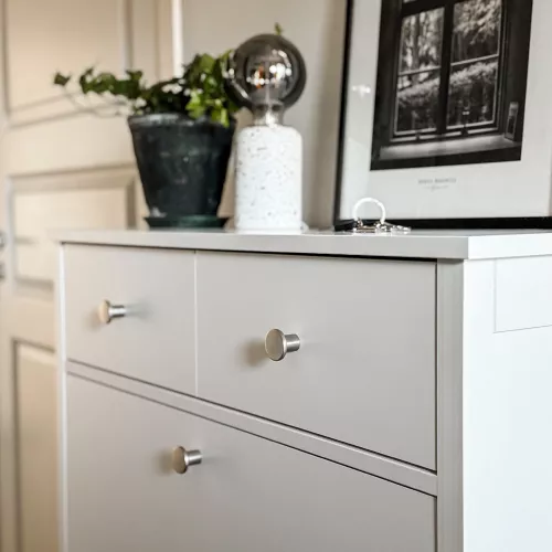 Knop Dot Børstet nikkel