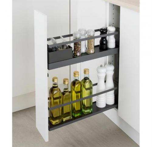 Pelly Spices & Vinegars Skåpsutdrag Antracit