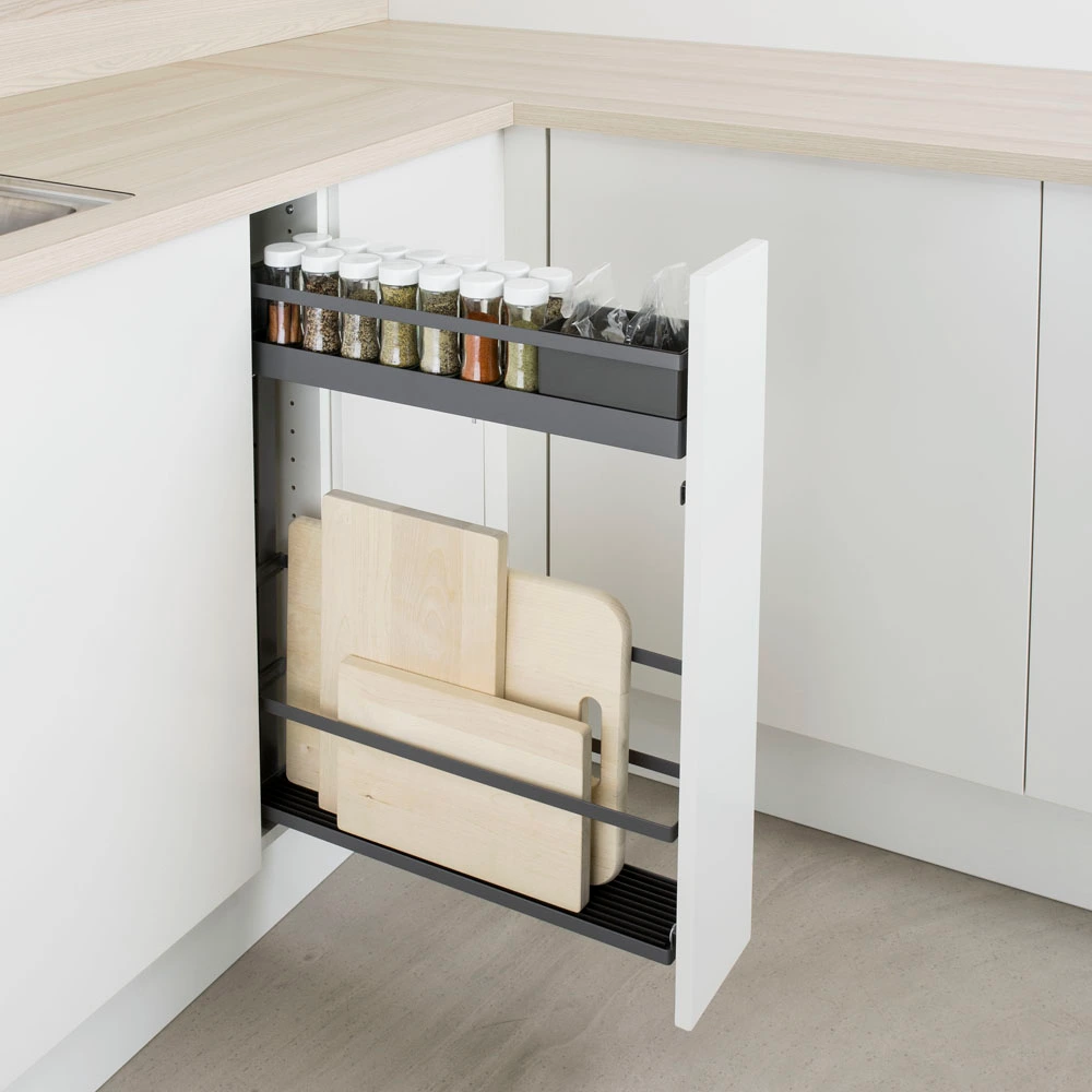 Pelly Maustehyllyt Ulosvedettävä Komero mekanismi Antrasiitti