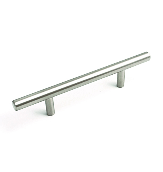 Kitchen handle T-foot Stainless steel look