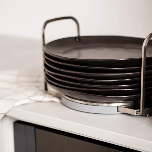 Ruostumaton lautaneteline Keittiölaatikko