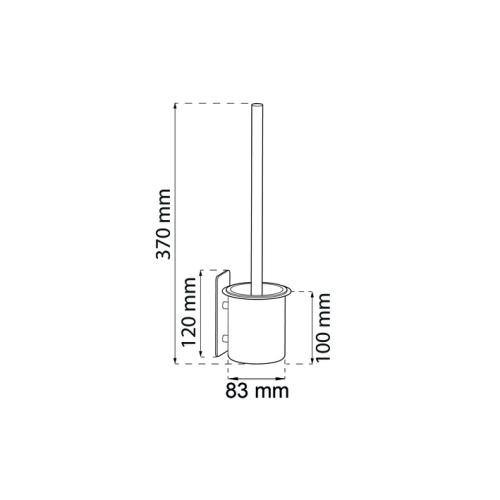 Habo Flair Self-adhesive Toilet brush Shiny Stainless steel