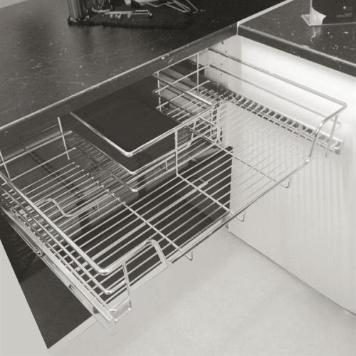 Uttrekkbar Trådkurv Krom til kjøkkenskap