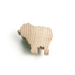 Wooden knob Lamb Knob Untreated wood