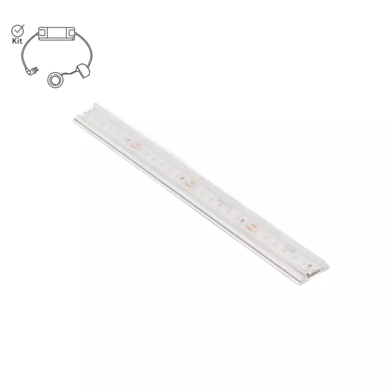 Aluminiumsprofil med LED-stripe – Utenpåliggende