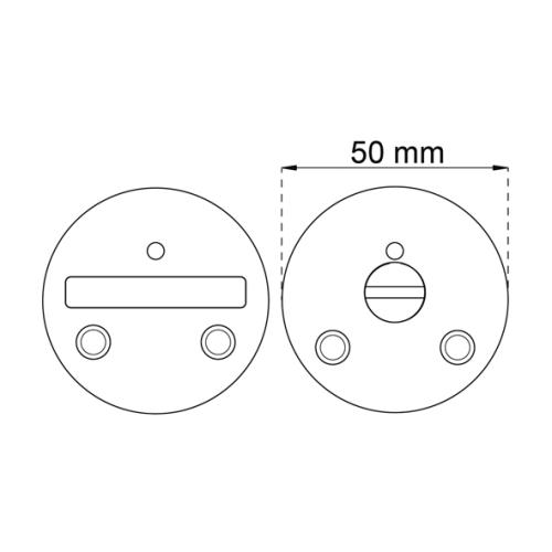 WC-beslag Noen Messing Inderdør