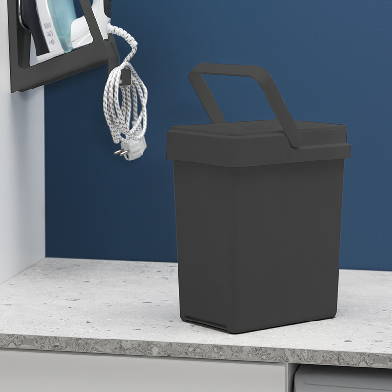 Flip-Top Waste Bin – White
