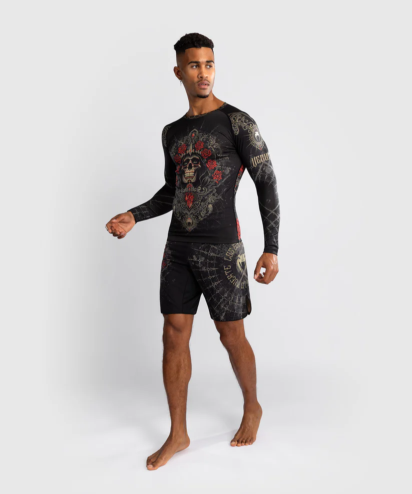 Venum Santa Muerte Rashguard - Kurzarm Kompressionsshirt Für Kampfsport