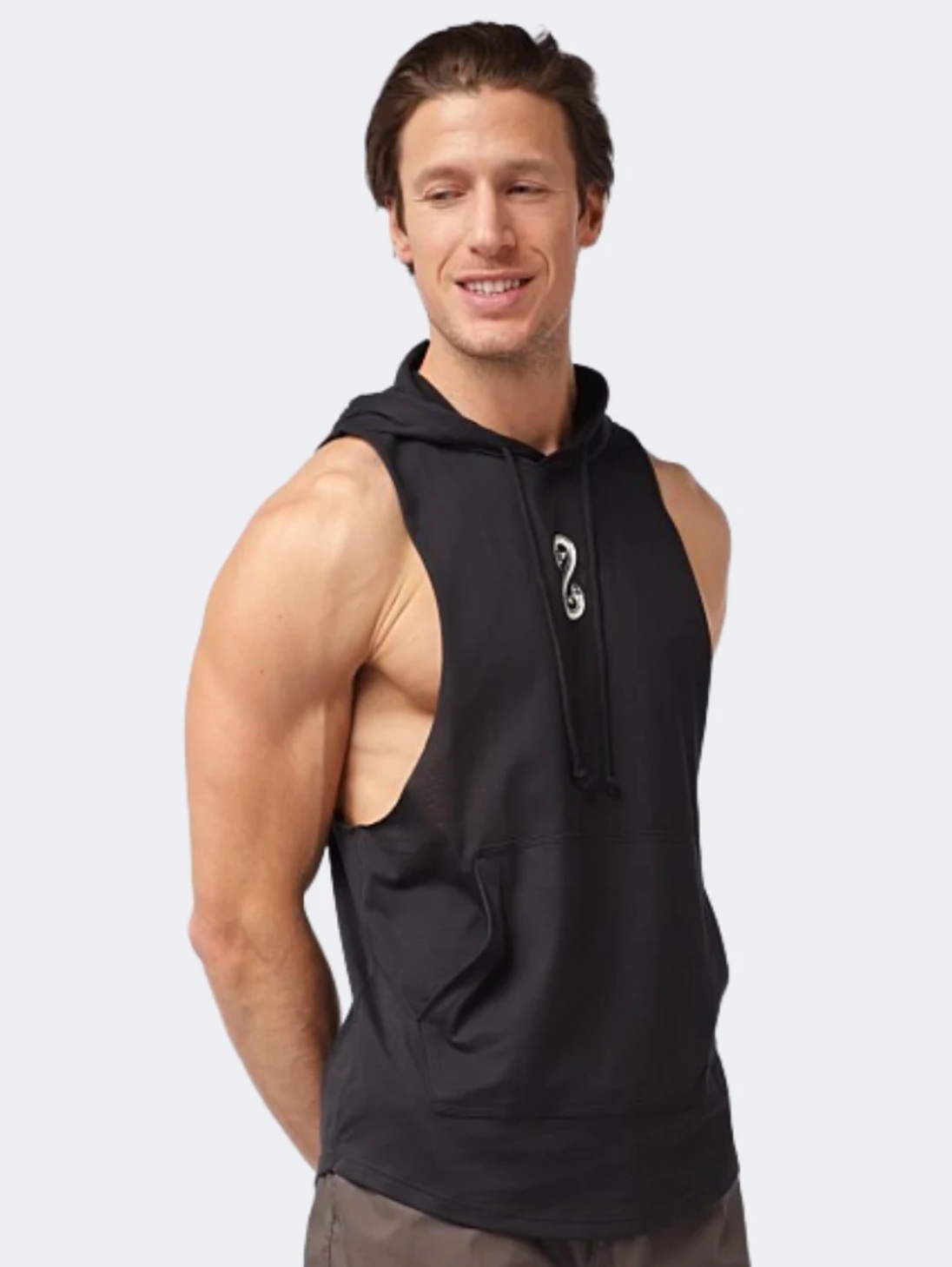 UNDER ARMOUR: PROJECT ROCK SNAKE SLEEVELESS HOODIE BLACK