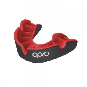 OPRO: MOUTHGUARD SILVER - BLACK/RED