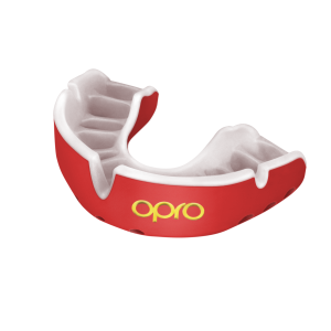 UFC Platinum Fangz Mouthguard by Opro Black/Red/Gold Adult 