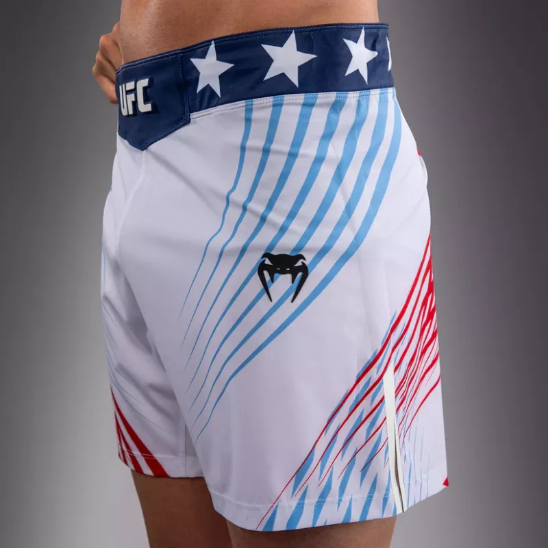 VENUM: MEN'S OFFICIAL UFC FREEDOM 250 AUTHENTIC FIGHT NIGHT SHORTS - WHITE