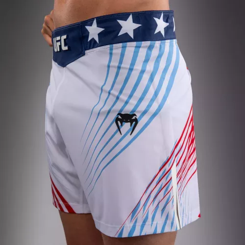 VENUM: MEN'S OFFICIAL UFC FREEDOM 250 AUTHENTIC FIGHT NIGHT SHORTS - WHITE
