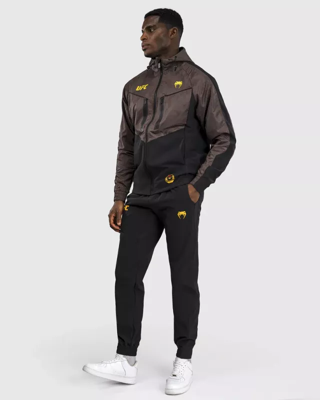 VENUM: UFC FUSION FIGHT WEEK MEN'S ZIP HOODIE - EARTHEN BROWN
