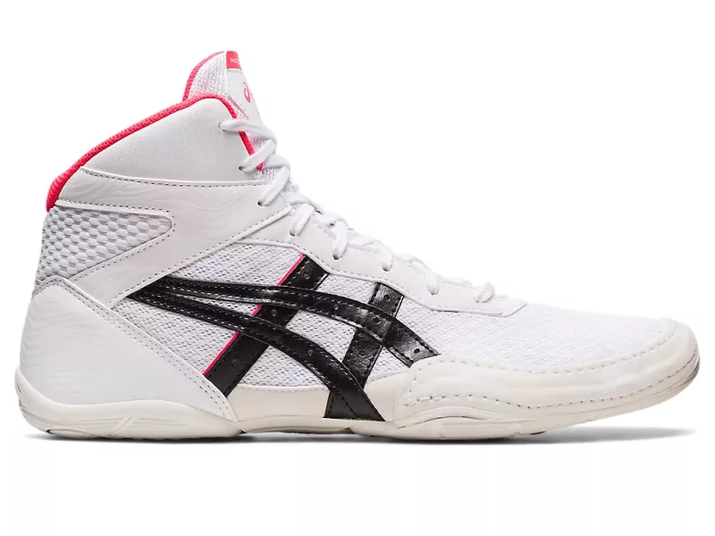 ASICS: MATFLEX 7 GS WRESTLING SHOES - WHITE/BLACK/PINK