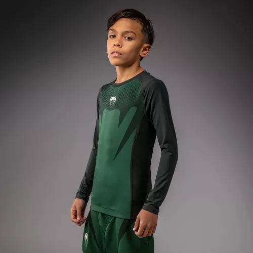 VENUM: ATTACK KIDS LONG SLEEVE RASHGUARD - FOREST / OFF / WHITE / GREEN