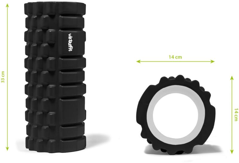 VIRTUFIT: FOAM ROLLER 33cm - SVART