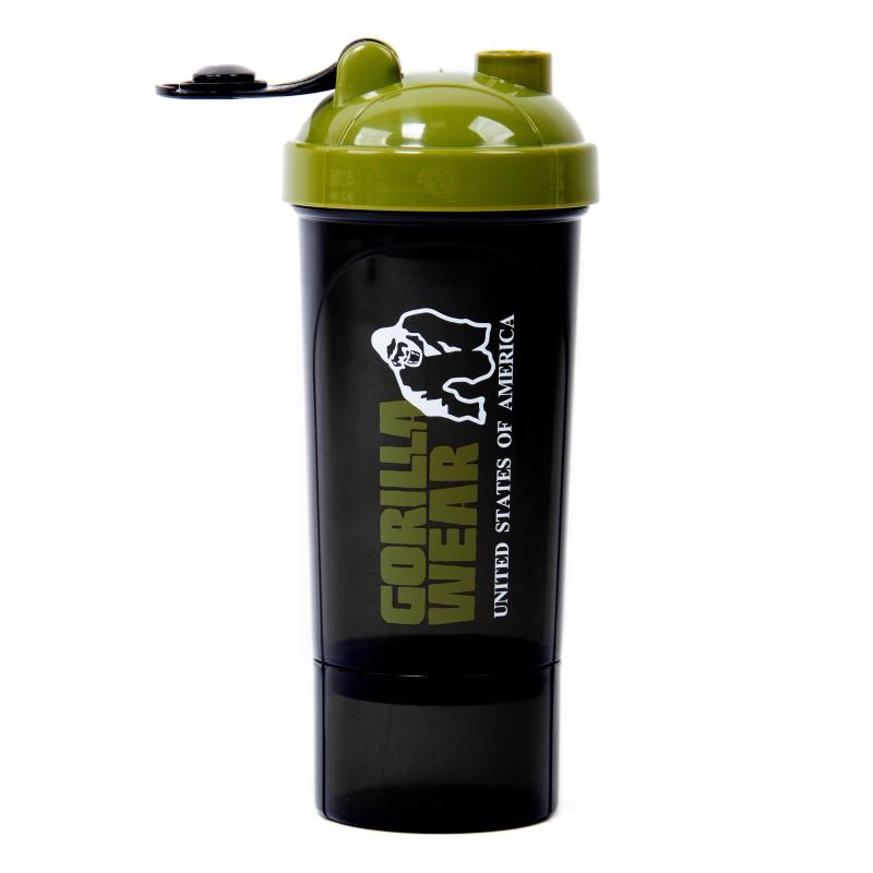 GORILLA WEAR: SHAKER COMPACT 500ml - SVART/GRÖN