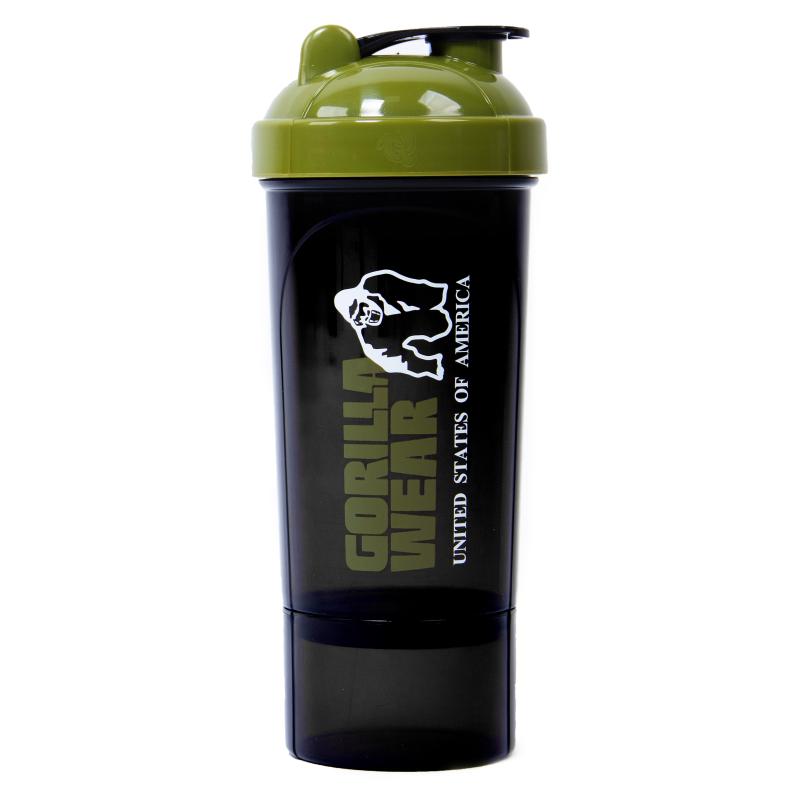 GORILLA WEAR: SHAKER COMPACT 500ml - BLACK/ARMY GREEN