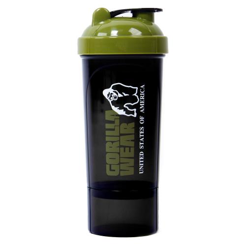 GORILLA WEAR: SHAKER COMPACT 500ml - SVART/GRÖN