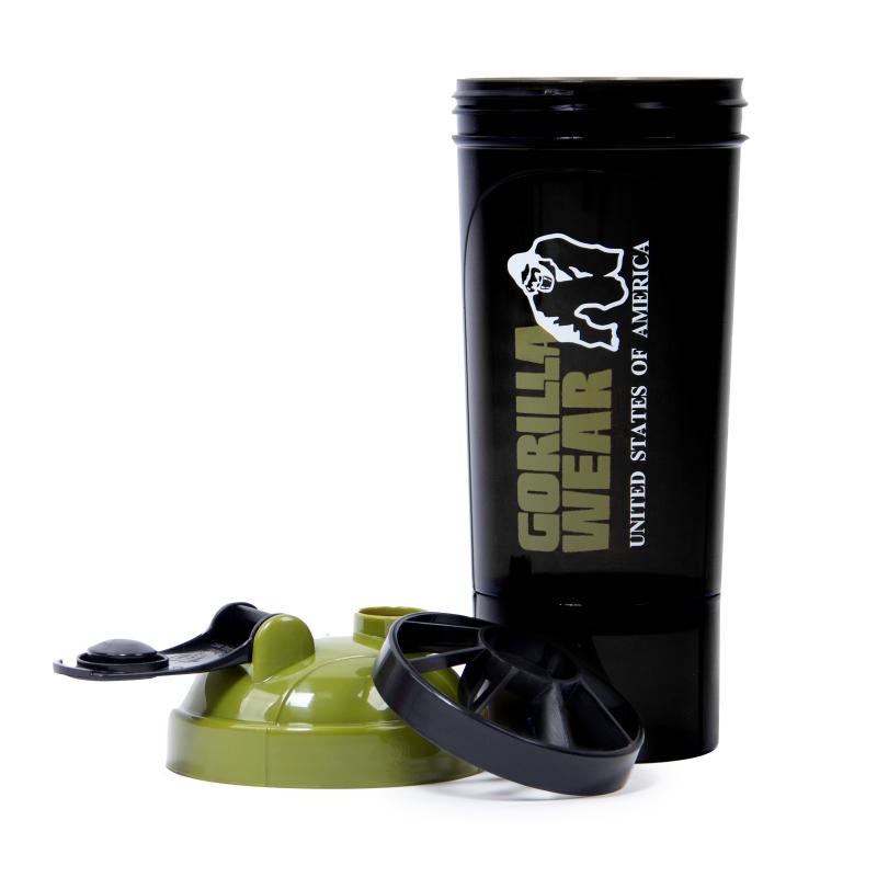 GORILLA WEAR: SHAKER COMPACT 500ml - SVART/GRÖN