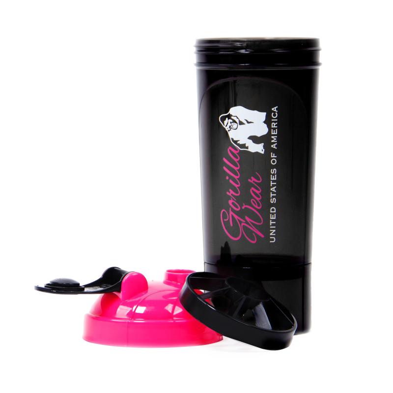 GORILLA WEAR: SHAKER COMPACT 500ml - SVART/ROSA