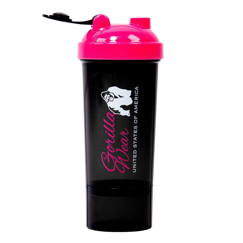GORILLA WEAR: SHAKER COMPACT 500ml - SVART/ROSA