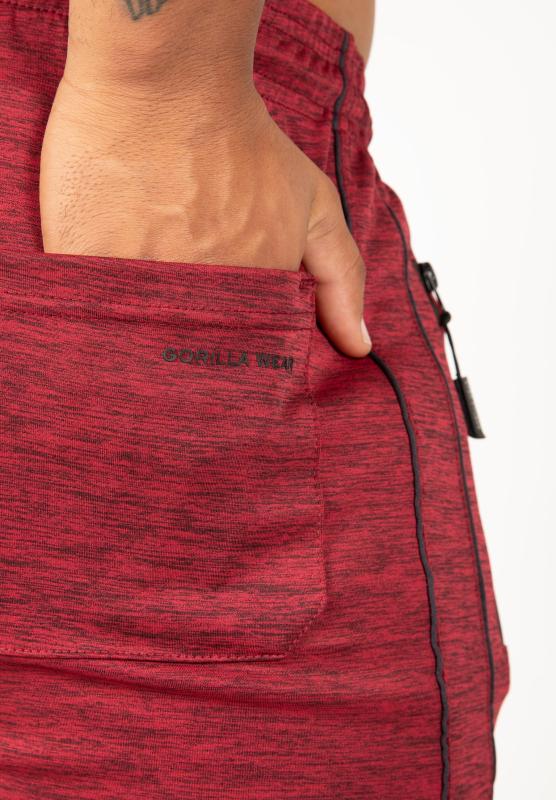 GORILLA WEAR: WENDEN TRACK SHORTS - BURGUNDYRÖD