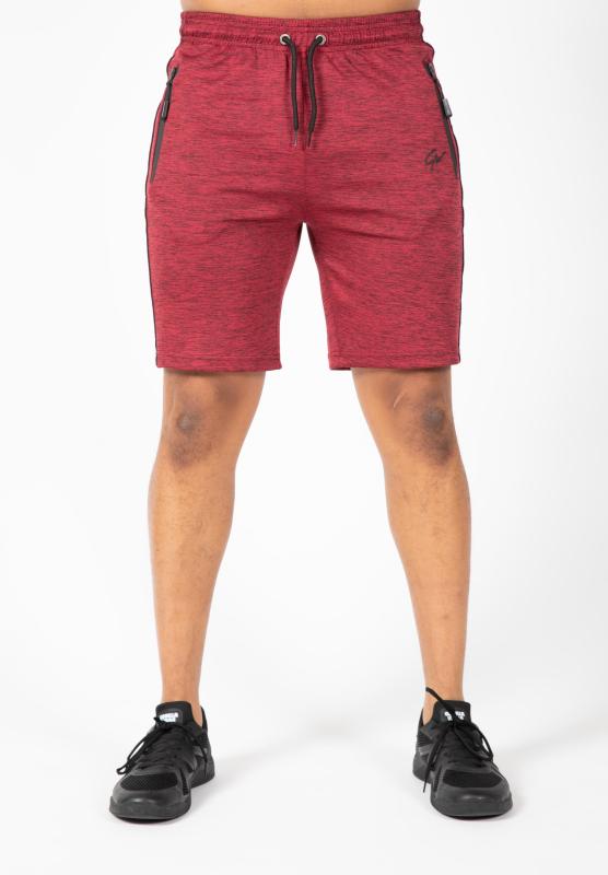 GORILLA WEAR: WENDEN TRACK SHORTS - BURGUNDYRÖD