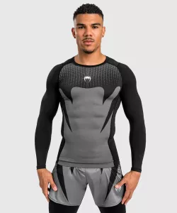 VENUM: ATTACK MEN'S LONG SLEEVE RASHGUARD - BLACK/GREY