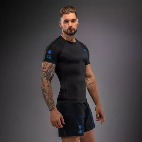 VENUM: THUNDER DRAGON SHORT SLEEVES RASHGUARD - BLACK/ROYAL BLUE