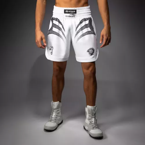 VENUM: X MIKE TYSON TIGER BOXING SHORTS - WHITE/BLACK