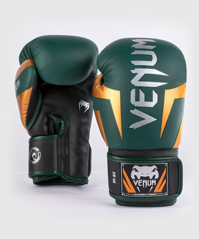 VENUM: ELITE BOXNINGSHANDSKAR - GRÖN/BRONS/SILVER