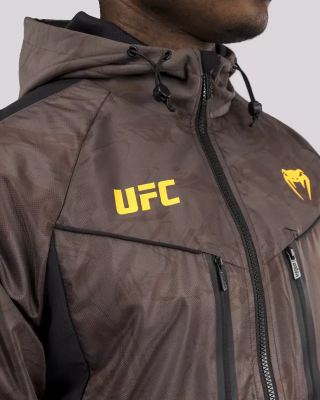VENUM: UFC FUSION FIGHT WEEK MEN'S ZIP HOODIE - EARTHEN BROWN